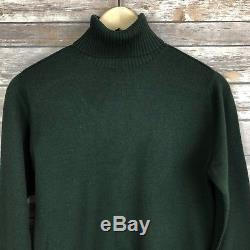 KHAITE Turtleneck Sweater Knit Long Sleeve Jumper Top Green size S-M