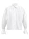 Khaite Vanina Cotton Poplin Pleat Cuff White Shirt Blouse Top Small Rrp £580