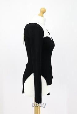Khaite The Maddy Womens Uk 12 Black Ribbed Long Sleeve Sweatshirt Top Rrp £960 A
