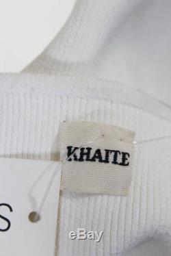 Khaite White Long Sleeve Scoop Neck Blouse Top Size XS NEW $860