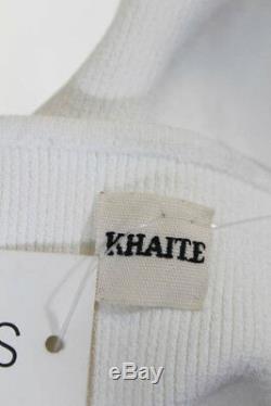 Khaite White Long Sleeve Scoop Neck Blouse Top Size XS NEW $860