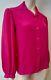 Lanvin Paris Pink 100% Silk Collared Long Sleeve Blouse Top Sz42 Uk14