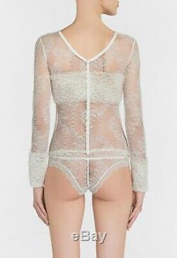 LA PERLA Leavers lace long sleeve top shirt SZ 4 L Retail 1650$ NEW