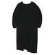 Lemaire Italy Back Button Wool Knit Dress S Black Long Sleeve Slit Tops