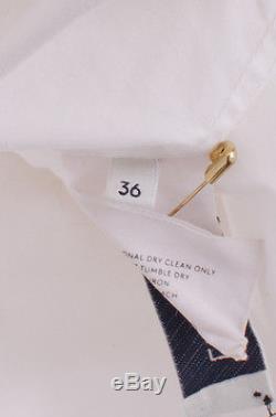 LEMAIRE White Long Sleeve Buckle Cotton Need Supply Chalk Top Poplin Blouse 36/4