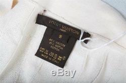 LOUIS VUITTON Womens Blush Nude V-Neck Button Ribbed Long Sleeve Sweater Top S