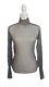 L'agence Sheer Metallic High Neck Long Sleeve Blouse Top Size Small