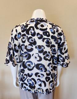 Lafayette 148 Elbow Length Sleeve Top 100% Silk NWT