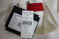 Lanvin Paris Ivory Long Sleeve Top Viscose Size 36 / Us 4 Nwt $1760