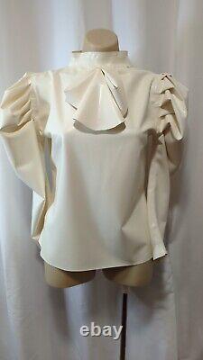 Latex rubber clothing Puffy Sleeve Top Size 8 12