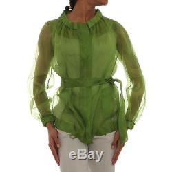 Lavia Long Sleeve Ruched Neck Tunic Women Regular US 10 Green Tunic Top