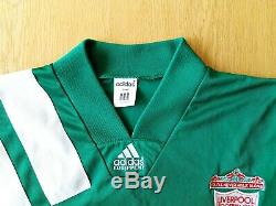 Liverpool Away Top 1992. Large No 4 Match Player Shirt Green Adults Long Sleeves
