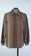 Loewe Brown Striped Wool Jacket Shirt Top Point Collar Puff Long Sleeve Size 38
