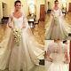 Long Sleeves Wedding Dresses White Ivory Lace Top A Line Bridal Gowns With Train