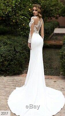 Lorenzo Rossi wedding dress size 12 New Italian Lace Long Sleeve Top Fish Tale