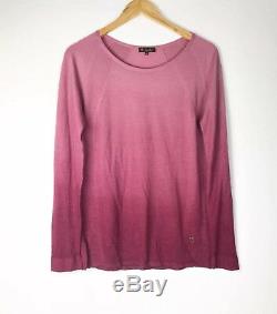 Loro Piana Crewneck Purple/Pink Cashmere Long Sleeve Sweater Top Blouse Sz 42/6