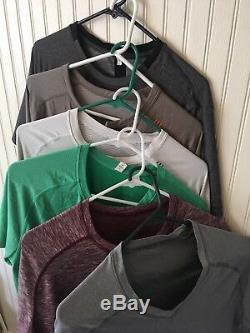 Lululemon Large and XL Lot of 8 mens tops shirts short sleeve long sleeve hoodie