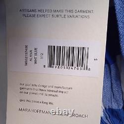 MARA HOFFMAN Button-Up Top Shirt Blue Ladies Long Sleeve UK NEW RRP210