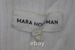 MARA HOFFMAN Ladies White Ribbed Long Sleeve Scoop Neck Top Size XS