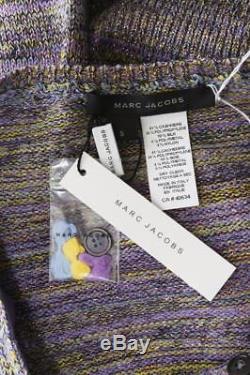 MARC JACOBS Multi-Color Long-Sleeve Cardigan Button-Up Sweater Top S NWT $1300