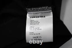 MARIAH ESA Ladies Black Contrast Panel Long Sleeve Polo Top Size L RRP750 NEW