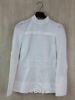 MARNI Long Sleeve Top Size 36 White Cotton Back Zipper Blouse Shirt Women's FS