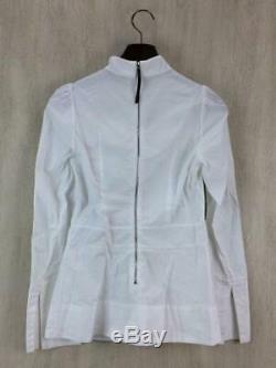 MARNI Long Sleeve Top Size 36 White Cotton Back Zipper Blouse Shirt Women's FS