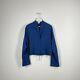 Marni Womens Blue Silk Blend Zip Blouse Long Sleeve Top Shirt Two Way It42 Uk 10