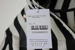 MARQUES/ALMEIDA Ladies Black/White Striped Long Sleeve High Neck Top Size XS NEW