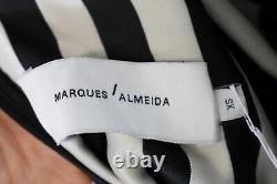 MARQUES/ALMEIDA Ladies Black/White Striped Long Sleeve High Neck Top Size XS NEW