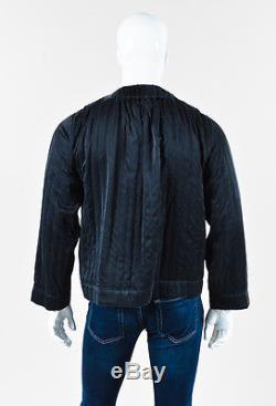 MENS Craig Green NWT Black Silk Quilted Long Sleeve Shirt Top SZ S