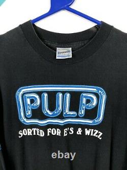 MENS VINTAGE 90s PULP SORTED FOR ES AND WIZZ LONG SLEEVE T SHIRT TOP SIZE XL