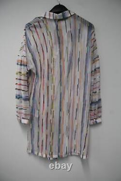 MISSONI Ladies Multicoloured Oversize Long Cover-Up Shirt Top IT40 UK8 NEW