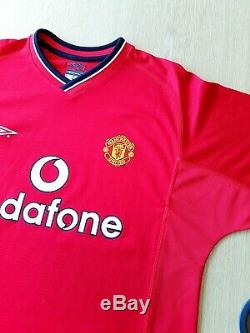 Manchester United BNWT Home Shirt 2000. Large Umbro. Red Adults Long Sleeves Top