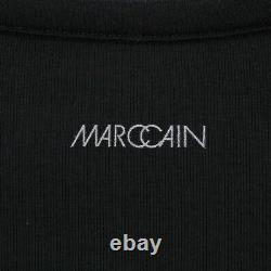 Marc Cain NWT V Neck Long Sleeve Top Size N 5 US 12 in Black with Blue Trim