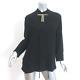 Marni Crystal-embellished Tunic Top Black Crepe Size 42 Long Sleeve Blouse