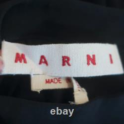 Marni Crystal-Embellished Tunic Top Black Crepe Size 42 Long Sleeve Blouse