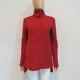 Marni Red Wool Collared Long Sleeve Tunic/top Size 38