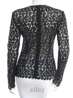 Mary katrantzou lace long sleeve top. Size 6. Black. MSRP $ 1640