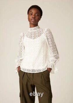 Me & Em BRAND NEW Modern Lace layering top. 16/soft white