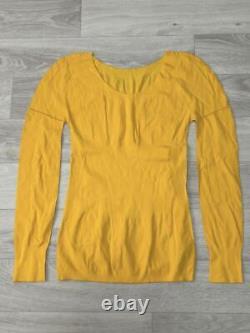 Me Issey Miyake Cut And Sew Long Sleeve Top Yellow New