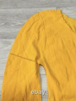 Me Issey Miyake Cut And Sew Long Sleeve Top Yellow New