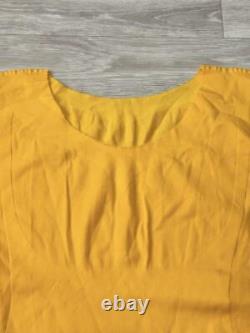 Me Issey Miyake Cut And Sew Long Sleeve Top Yellow New