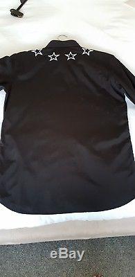 Mens GIVENCHY STAR shirt Size 38 16F Black White Stars. Long Sleeved MEDIUM top