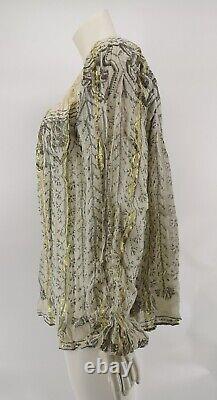 Mes Demoiselles Women's Patterned Gold Detail Exquis Top One Size Good Used