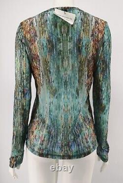 Misha Nonoo Women's Multicoloured Patterned Long Sleeve Top Size L Large Used