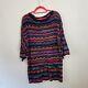 Missoni Size 18 Colourful Knitted Long Tunic Short Sleeve Top Dress Slouch