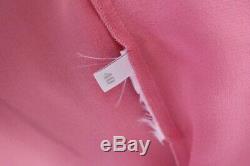 Miu Miu Blouse Bubblegum Pink Ruffled Silk Crepe Size 40 Long Sleeve Bib Top
