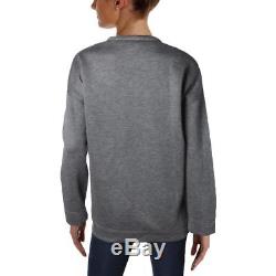 Moncler 5285 Womens Gray Metallic Long Sleeves Pullover Top Shirt M BHFO