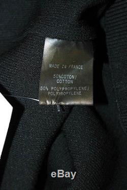 Mugler Black Stretch Knit Long Sleeve Embellished Top Size Medium New 111322